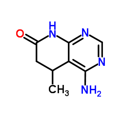 4-Amino-5-methyl-5,8-dihydropyrido[2,3-d]pyrimidin-7(6H)-one结构式