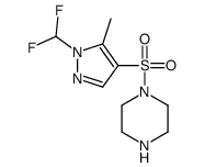 1-{[1-(Difluoromethyl)-5-methyl-1H-pyrazol-4-yl]sulfonyl}piperazi ne Structure