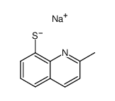 sodium 8-mercapto-2-methylquinolinate Structure