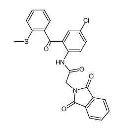 5-chloro-2'-(methylthio)-2-(phthalimidoacetamido)benzophenone结构式