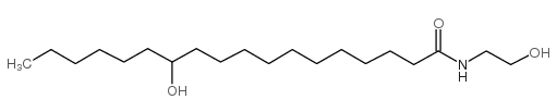 Octadecanamide,12-hydroxy-N-(2-hydroxyethyl)- Structure