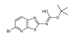 5-溴噻唑并[5,4-b]吡啶-2-基氨基甲酸叔丁酯结构式