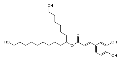 hexadecane-1,16-diol 7-caffeoyl ester结构式