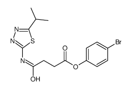 (4-bromophenyl) 4-oxo-4-[(5-propan-2-yl-1,3,4-thiadiazol-2-yl)amino]butanoate结构式