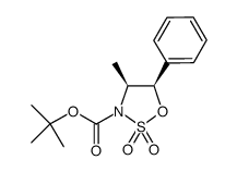 (4S,5R)-4-甲基-5-苯基-1,2,3-氧代噻唑烷-2,2-二氧化物-3-羧酸叔丁酯结构式