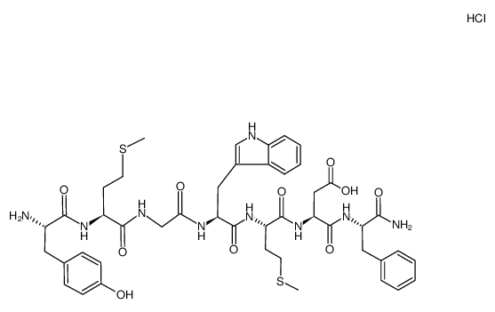 H-Tyr-Met-Gly-Trp-Met-Asp-Phe-NH2 Structure