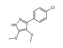 3(5)-(p-chlorophenyl)-4,5(3)-bis(methylthio)pyrazole Structure