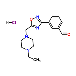 3-{5-[(4-Ethyl-1-piperazinyl)methyl]-1,2,4-oxadiazol-3-yl}benzaldehyde hydrochloride (1:1) Structure