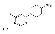 1-(6-Chloro-pyrimidin-4-yl)-piperidin-4-ylamine hydrochloride Structure