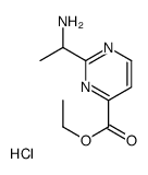 ethyl 2-(1-aminoethyl)pyrimidine-4-carboxylate,hydrochloride结构式