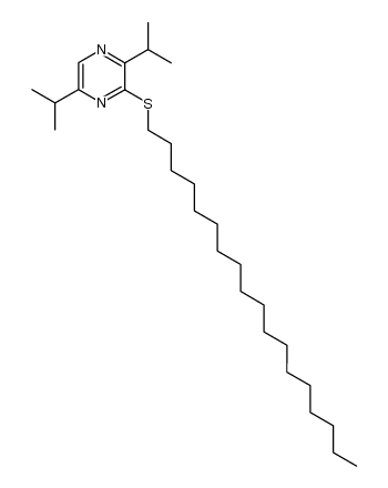 2-octadecylthio-3,6-diisopropylpyrazine Structure