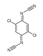 2,5-Dichloro-N,N'-dicyano-1,4-benzoquinonediimine结构式