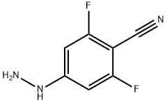 2,6-二氟-4-肼基- 苯甲腈结构式