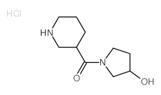 (3-Hydroxy-1-pyrrolidinyl)(3-piperidinyl)-methanone hydrochloride Structure