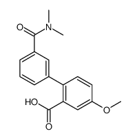 2-[3-(dimethylcarbamoyl)phenyl]-5-methoxybenzoic acid Structure