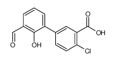 2-chloro-5-(3-formyl-2-hydroxyphenyl)benzoic acid结构式