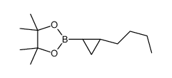 2-[(1R,2R)-2-butylcyclopropyl]-4,4,5,5-tetramethyl-1,3,2-dioxaborolane结构式