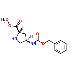 Methyl (4R)-4-{[(benzyloxy)carbonyl]amino}-L-prolinate结构式