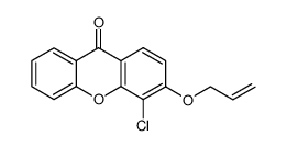 3-(allyloxy)-4-chloro-9H-xanthen-9-one结构式