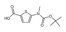 5-N-叔丁氧羰基-5-N-甲基氨基-2-噻吩甲酸结构式