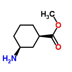 Methyl (1R,3S)-3-aminocyclohexanecarboxylate结构式