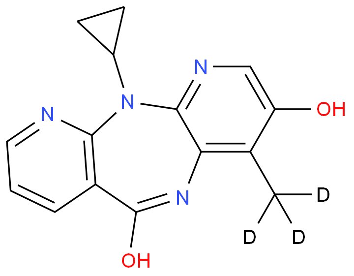 2-Cyclopropyl-6-hydroxy-7-(trideuteriomethyl)-2,4,9,15-tetrazatricyclo[9.4.0.03,8]pentadeca-1(11),3,5,7,12,14-hexaen-10-one Structure