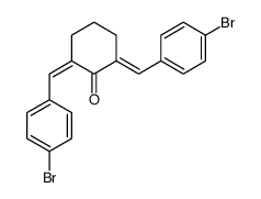 2,6-bis[(4-bromophenyl)methylidene]cyclohexan-1-one结构式