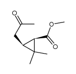 (-)-cis-3-(2'-oxopropyl)-2,2-dimethylcyclopropane-1-carboxylate methyl ester结构式