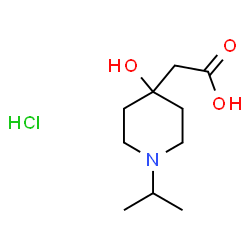 2-[4-羟基-1-(丙-2-基)哌啶-4-基]乙酸盐酸盐结构式