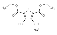 3,4-Dihydroxy-2,5-thiophenedicarboxylic acid 2,5-diethyl ester sodium salt Structure