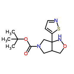 tert-butyl 6a-isothiazol-5-yl-3,3a,4,6-tetrahydro-1H-pyrrolo[3,4-c]isoxazole-5-carboxylate Structure