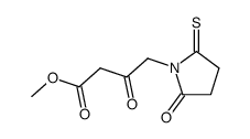 1-Pyrrolidinebutanoic acid,-bta-,2-dioxo-5-thioxo-,methyl ester structure