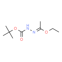 Hydrazinecarboxylic acid, (1-ethoxyethylidene)-, 1,1-dimethylethyl ester (9CI) structure