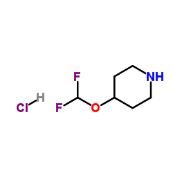 4-(Difluoromethoxy)piperidine hydrochloride结构式