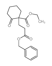 Cyclohexanepropanoicacid, 1-(ethoxycarbonyl)-2-oxo-, phenylmethyl ester结构式