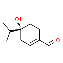 1-Cyclohexene-1-carboxaldehyde,4-hydroxy-4-(1-methylethyl)-,(R)-(9CI)结构式