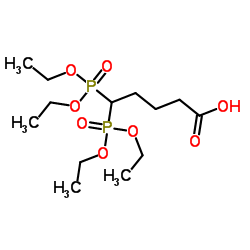 5,5-Bis(diethoxyphosphoryl)pentanoic acid结构式