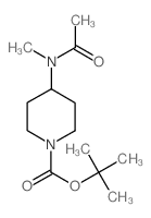 4-[乙酰基(甲基)氨基]哌啶-1-羧酸叔丁酯结构式