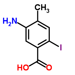 5-Amino-2-iodo-4-methylbenzoic acid结构式