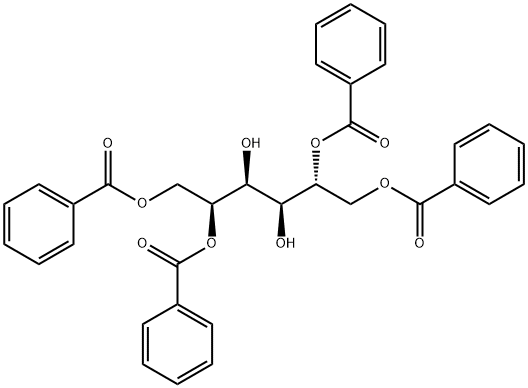 D-Glucitol 1,2,5,6-tetrabenzoate结构式