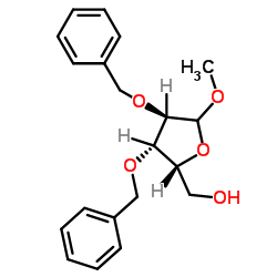 Methyl 2,3-di-O-benzyl-D-xylofuranoside structure