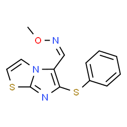 6-(PHENYLSULFANYL)IMIDAZO[2,1-B][1,3]THIAZOLE-5-CARBALDEHYDE O-METHYLOXIME Structure