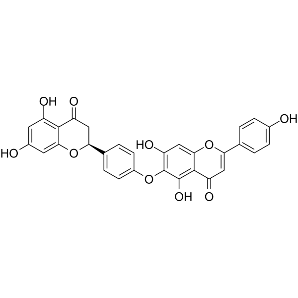 2,3-二氢扁柏双黄酮结构式