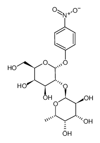 4-Nitrophenyl 2-O-(α-L-Fucopyranosyl)-α-D-galactopyranoside structure