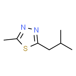 1,3,4-Thiadiazole,2-methyl-5-(2-methylpropyl)-结构式