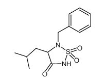 5-benzyl-4-isobutyl-1,2,5-thiadiazolidin-3-one 1,1-dioxide结构式