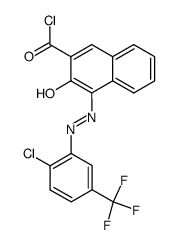 4-(2-chloro-5-trifluoromethyl-phenylazo)-3-hydroxy-[2]naphthoyl chloride Structure