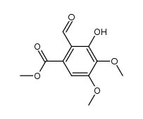 methyl 2-formyl-3-hydroxy-4,5-dimethoxy-benzoate结构式