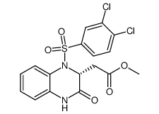 methyl {(2R)-1-[(3,4-dichlorophenyl)sulfonyl]-3-oxo-1,2,3,4-tetrahydroquinoxalin-2-yl}acetate Structure