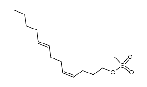 1-methanesulfonyloxy-trideca-4c,8ξ-diene结构式